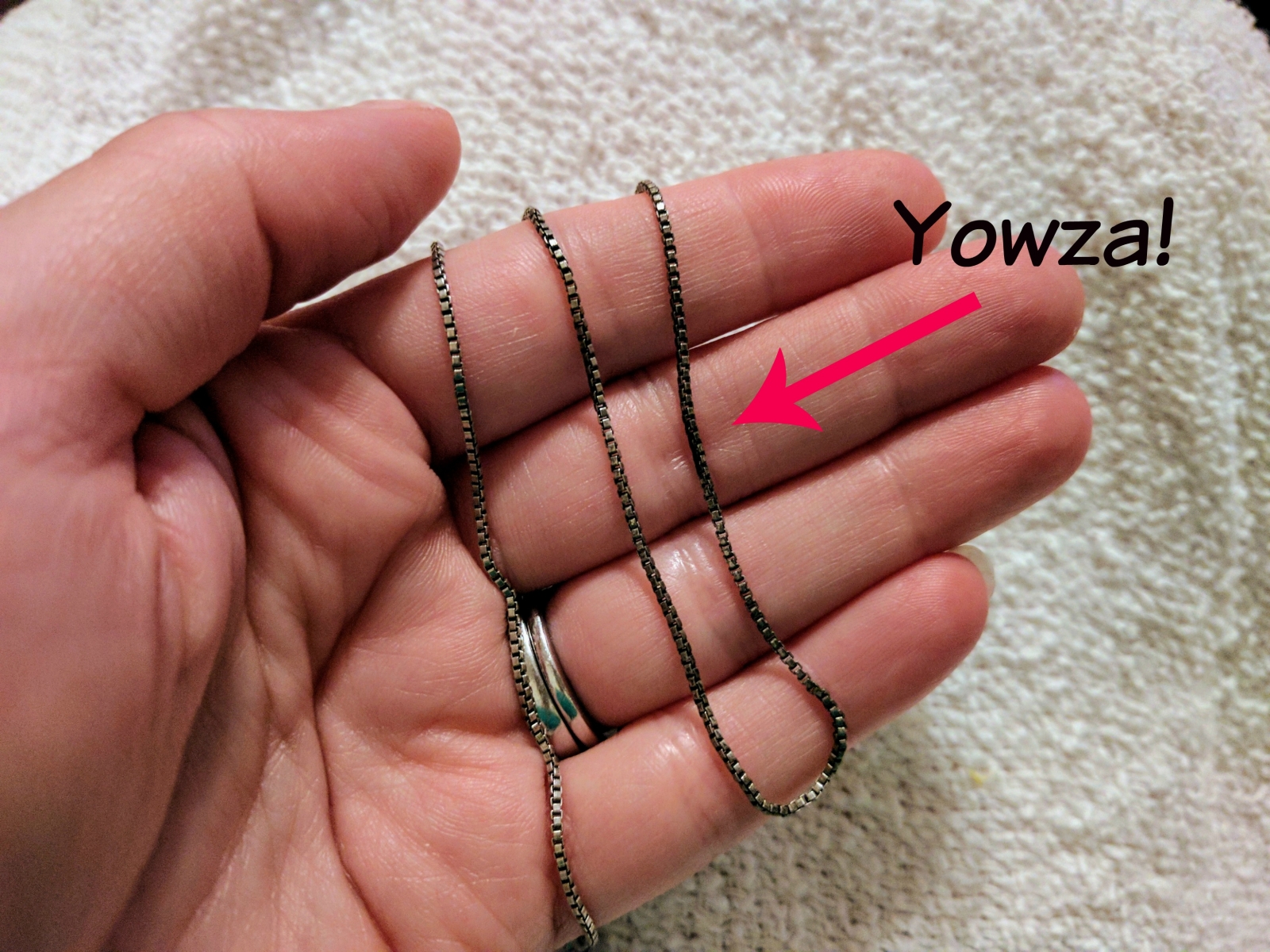 how to remove tarnish from sterling silver chain